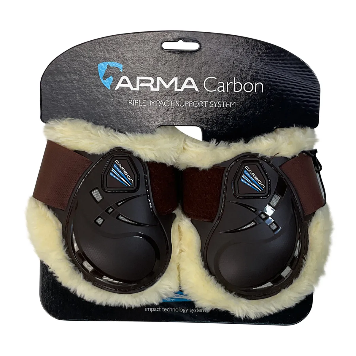 ARMA Carbon SupaFleece Tendon Hind Boots in Brown - Cob