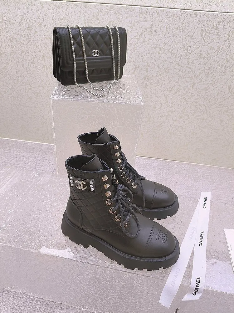 CC Leather Ankle Boots