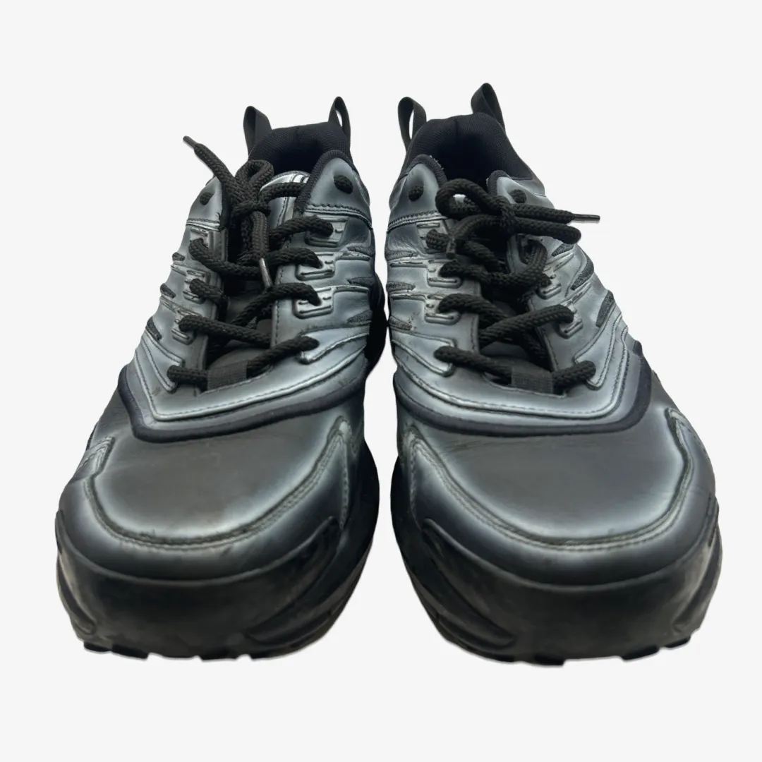 Givenchy men's black leather sneakers with white spray-paint effect