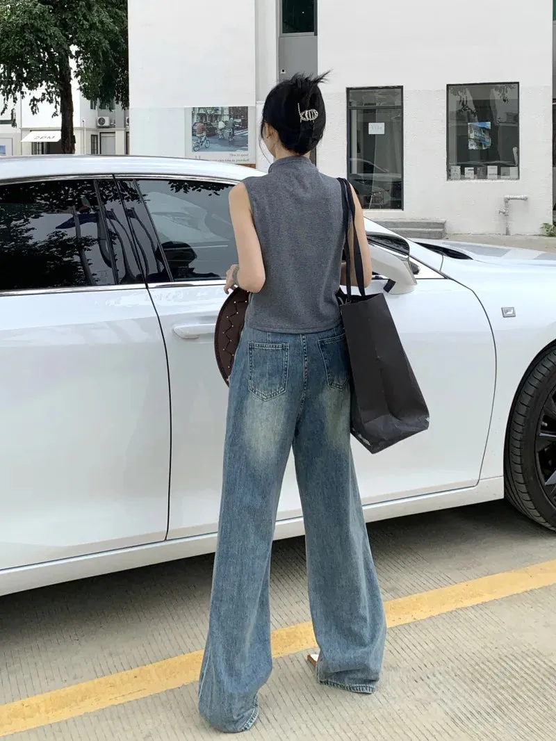Never Fake Exposed Pockets Wide Leg Pants