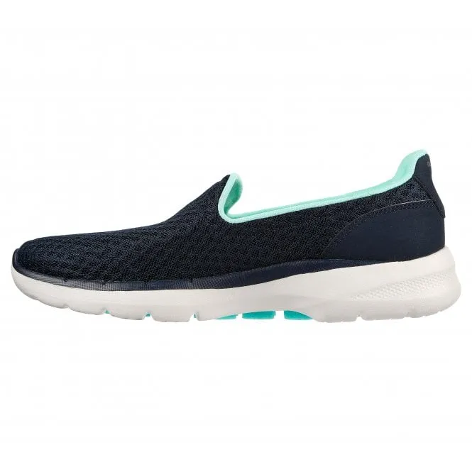 Skechers  GOWalk 6 - Big Splash Navy/Turquoise Slip-On Trainers 124508 NVTQ