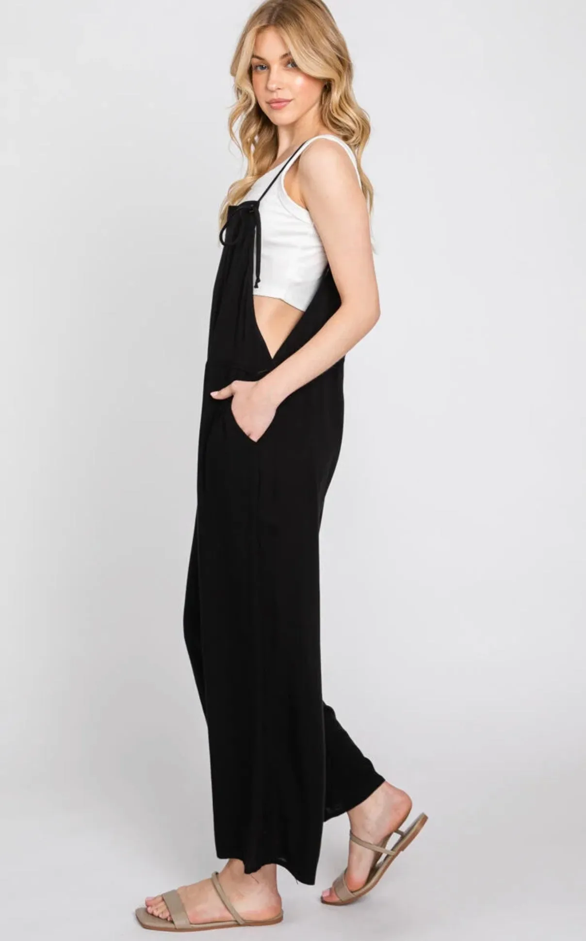 Wide Leg Jumpsuit with Spaghetti Straps