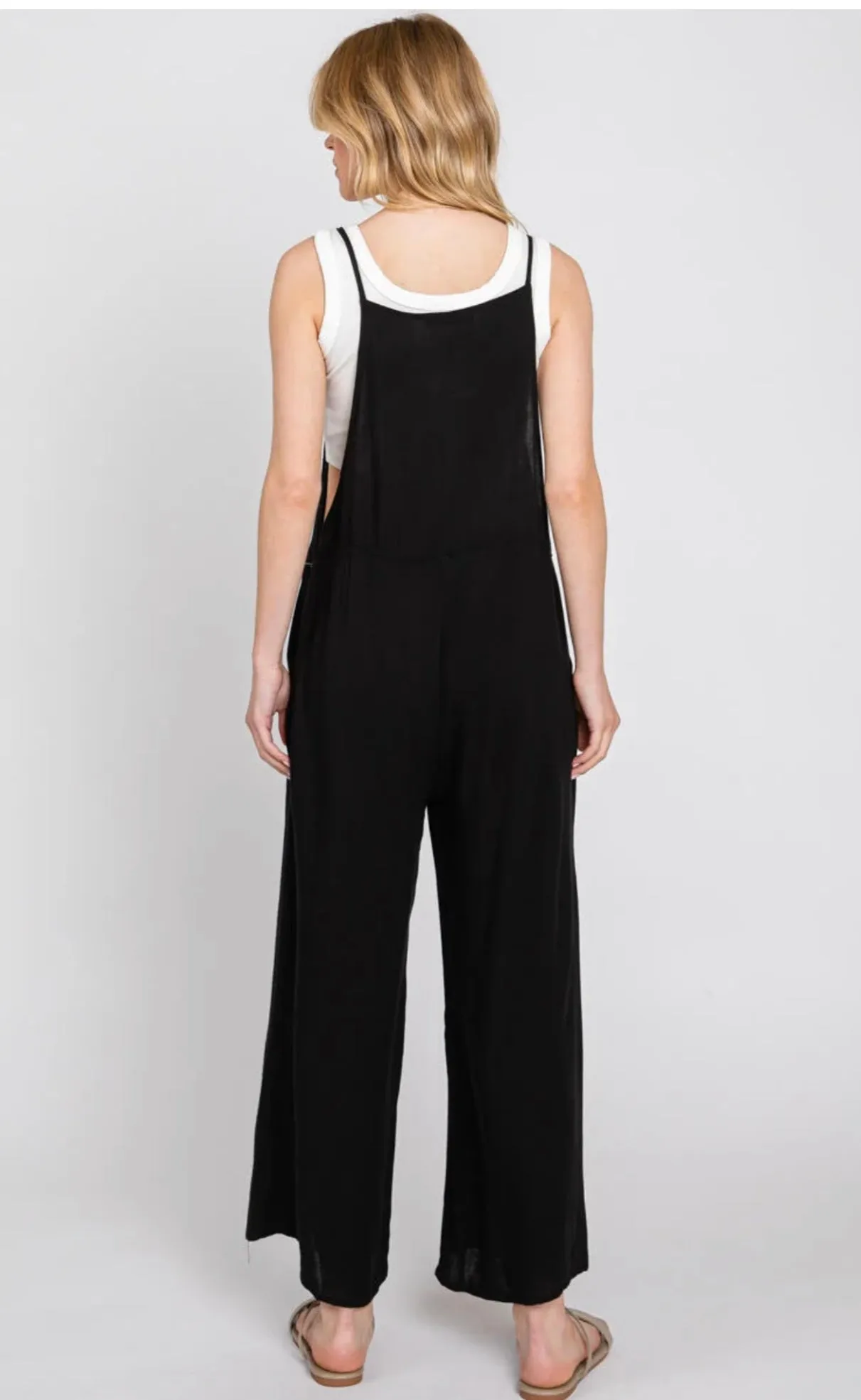 Wide Leg Jumpsuit with Spaghetti Straps