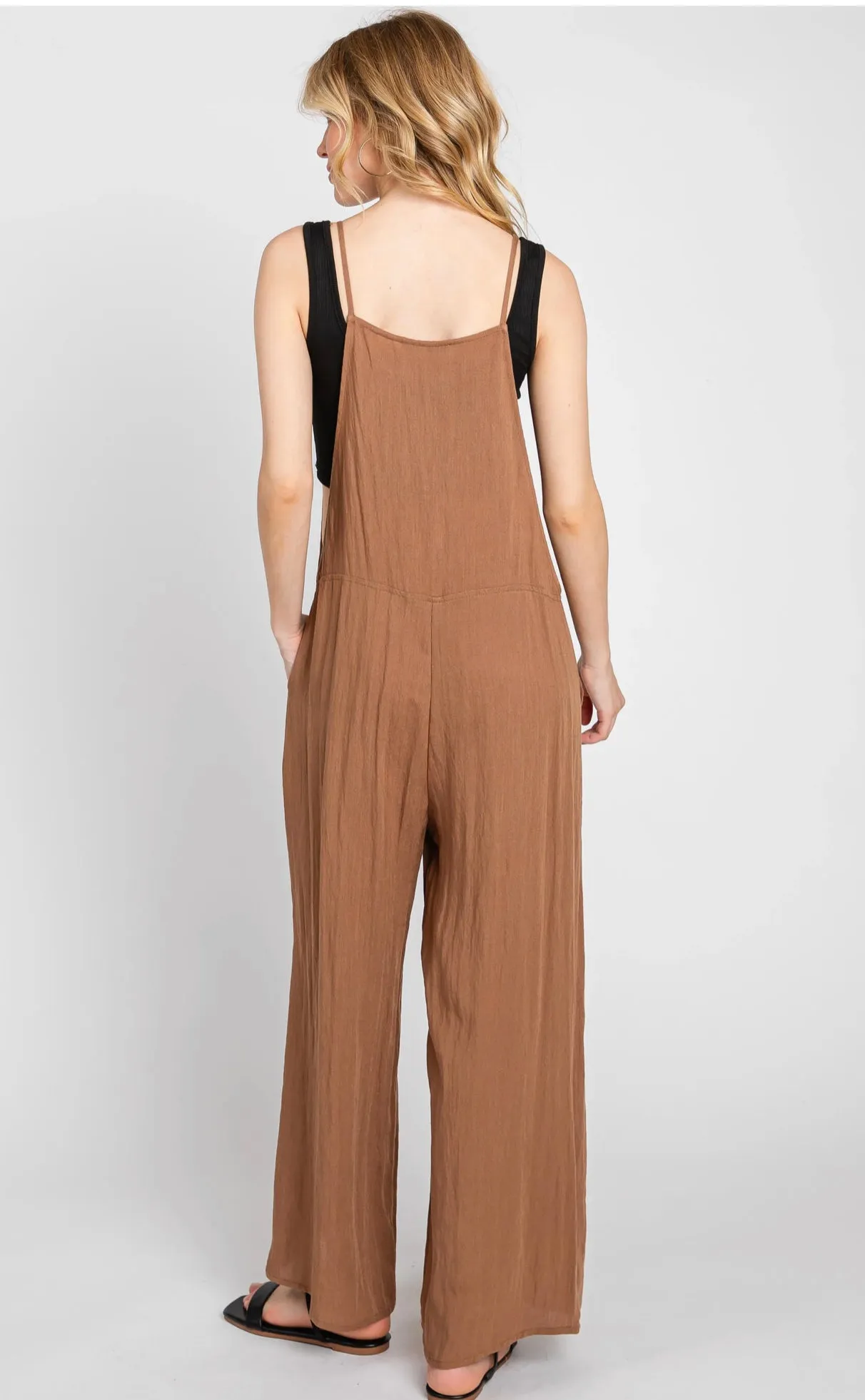 Wide Leg Jumpsuit with Spaghetti Straps